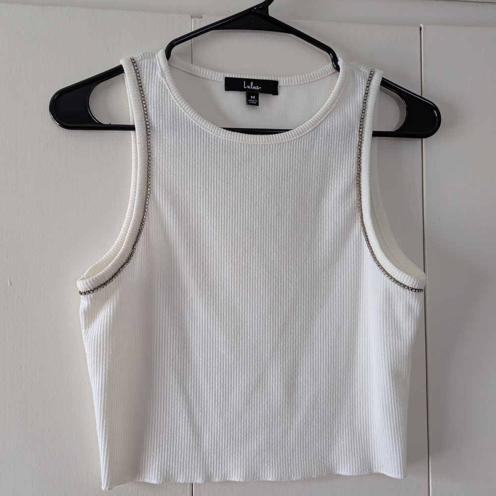 Lulu's Ivory Ribbed Tank Top